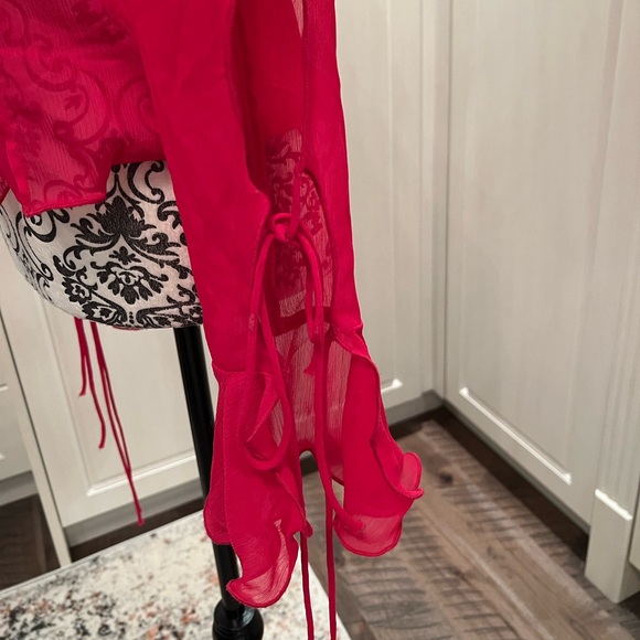 Rumours Sheer Blouse, Size M - Picture 2 of 6